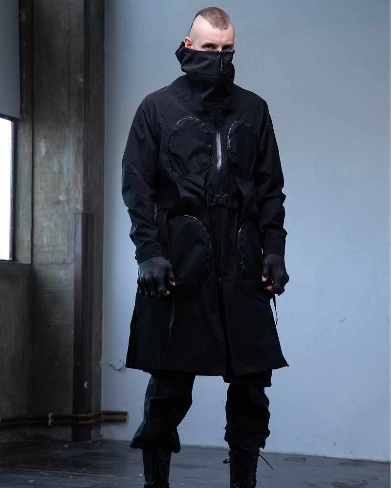 Phendrana Veiled Long Jacket - [TANK®/obsidian]