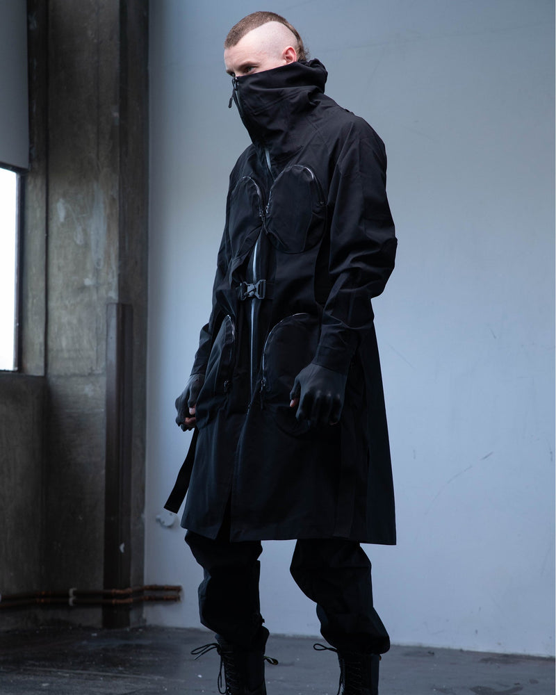 Phendrana Veiled Long Jacket - [TANK®/obsidian]