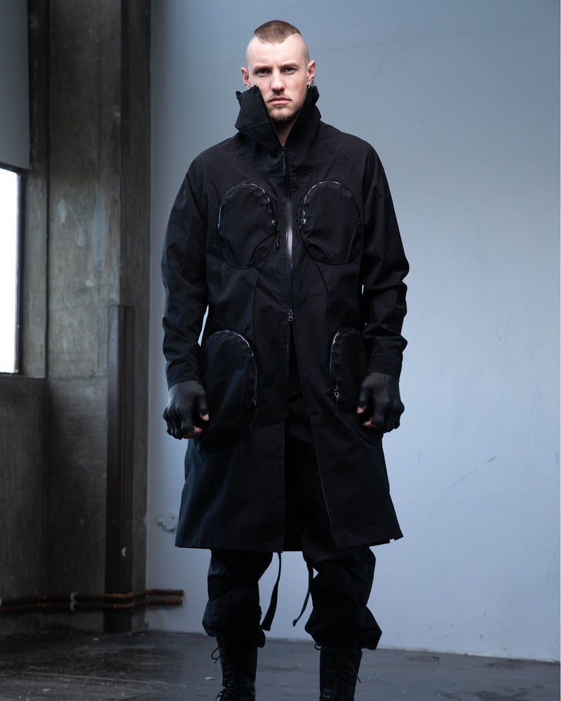 Phendrana Veiled Long Jacket - [TANK®/obsidian]